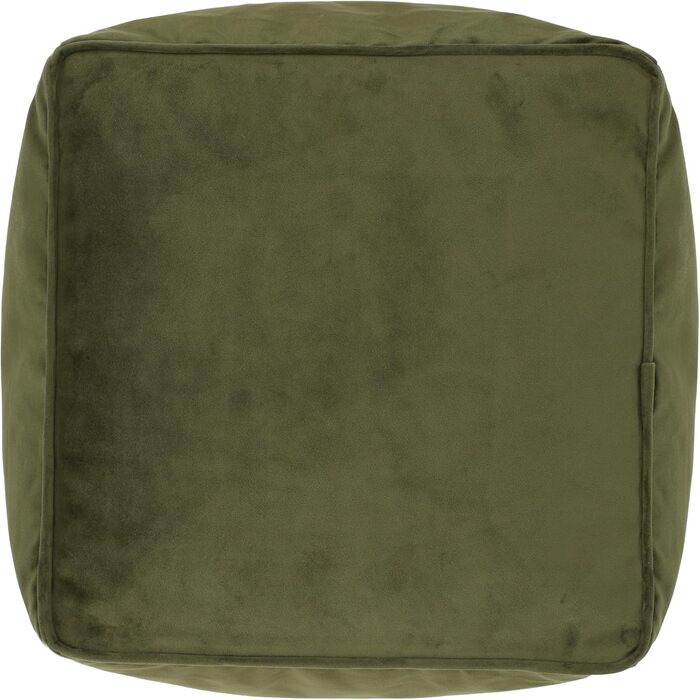 Табурет Icon Amara, оливково-зелений, пухнаста оксамитова тканина, оксамитова крісло-мішок, пуф з наповнювачем, пуф для ніг для вітальні, декор для вітальні, оливковий 88Г x 40Ш x 24В см