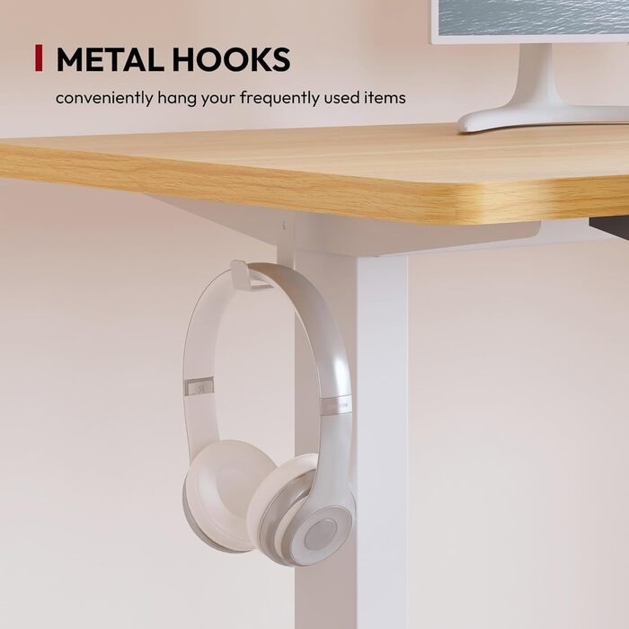 Письмовий стіл з регульованою висотою 160x80 см Ергономічний стіл для роботи стоячи з функцією пам&39яті та блокуванням від дітей, міцний каркас (клен) 160x60 см клен