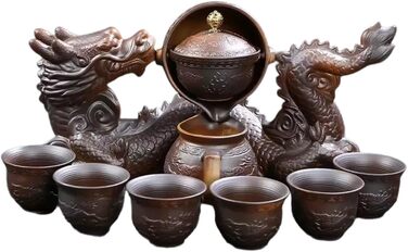 Напівавтоматичний набір для чайної церемонії Кунг-Фу з поворотним механізмом для декорування чайного столу