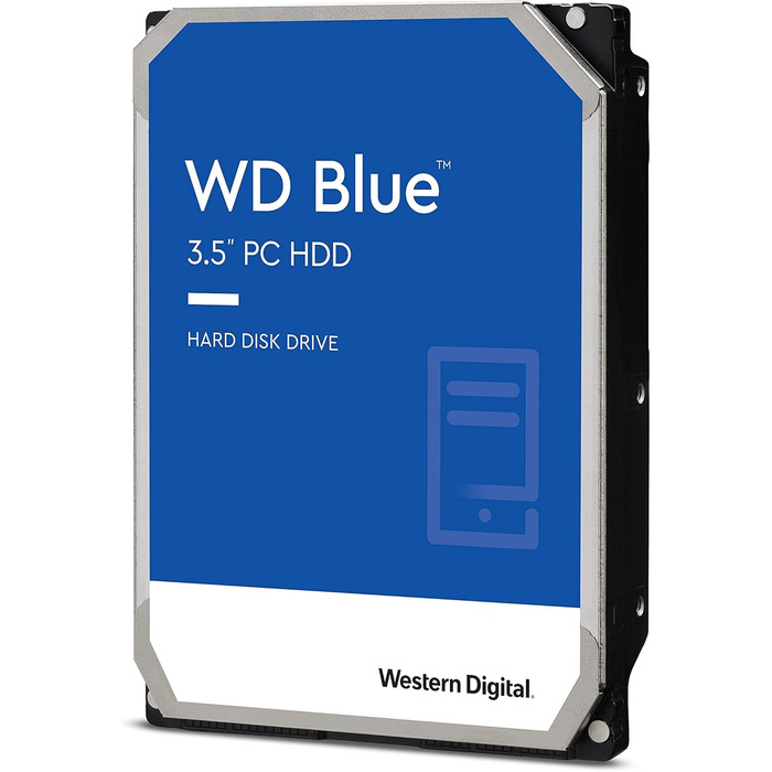 Внутрішній жорсткий диск Western Digital Blue 4 ТБ, SATA 6 Гбіт/с, 3,5 дюйма, 5400 об/хв, 256 МБ кеш-пам'яті, WD40EZAZ (відновлений)