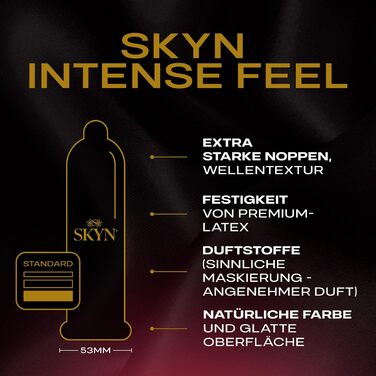 Презервативи SKYN Intense Feel та 5 Senses, 53 мм, без латексу, 25 шт