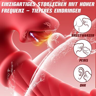 Вібратор Cacuola для жінок, червоний, з додатком