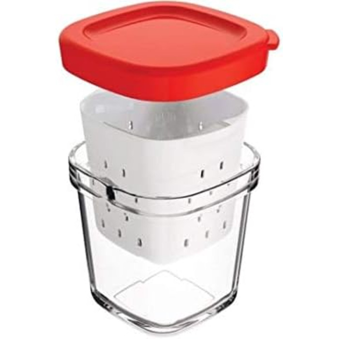 Експрес йогуртниця Multidelices на 12 баночок, біла/червона 12 баночок червона, 661500