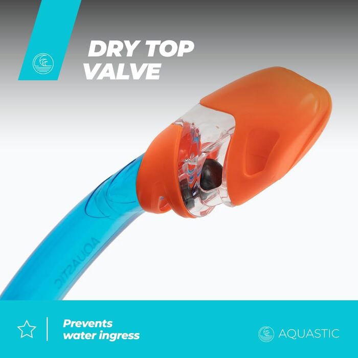 Набір для сноркелінгу AQUASTIC для дітей, дитяча маска для дайвінгу Shelly JR 2-в-1, маска для сноркелінгу та свисток, синій, маска з подвійним загартованим склом, гіпоалергенний силіконовий мундштук