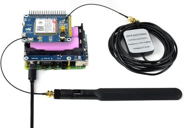 ДБЖ Waveshare HAT Сумісний з джерелом безперебійного живлення Raspberry Pi 5 В Схеми захисту кількох акумуляторів Одночасний заряд і вихідна потужність ДБЖ HAT (EN)