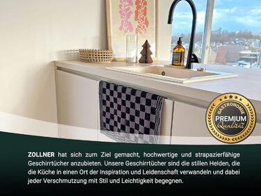 Набір з 4 бавовняних кухонних рушників розміром 50x50 см - добре поглинають вологу та зносостійкі - можна прати при температурі до