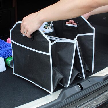 Органайзер для багажника, універсальна складана сумка для зберігання, автомобільний вантажний органайзер з 3 відділеннями, портативне рішення для зберігання речей в авто для позашляховиків, пікапів, фургонів, седанів, аксесуари для автомобілів