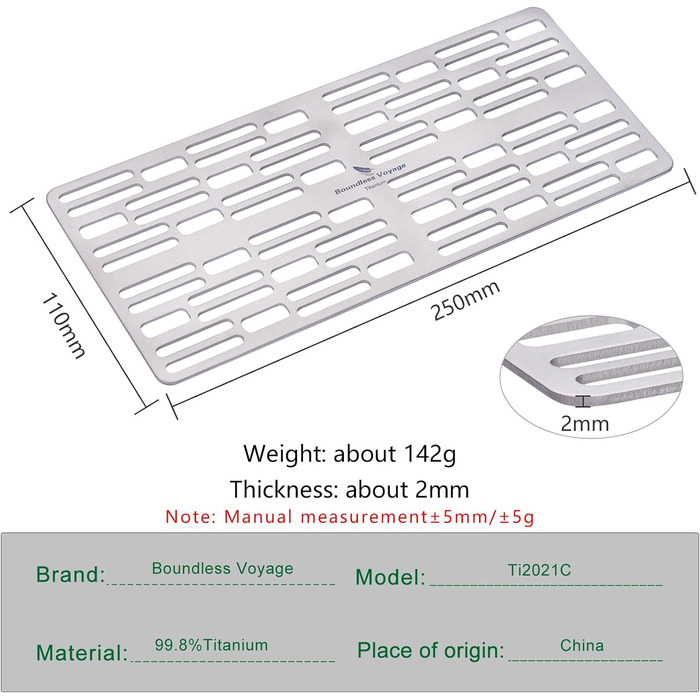 Титанова решітка для приготування їжі Решітка для гриля на відкритому повітрі Деревне вугілля Барбекю Сітка Тарілка для гриля Надл