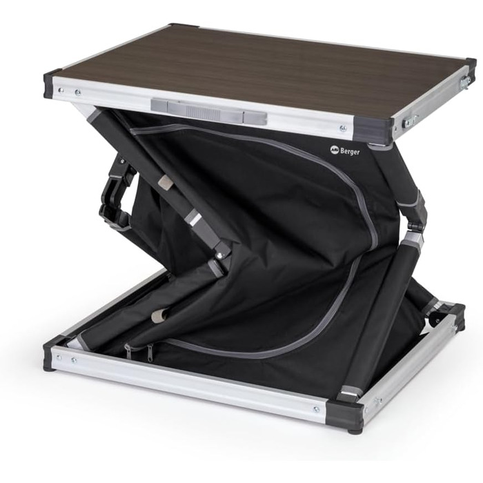 Кухня для кемпінгу BERGER Tampere S Складана шафа для кемпінгу з відділеннями для зберігання та сумкою для перенесення Кухня для кемпінгу на свіжому повітрі, Складана кухонна шафа для кемпінгу з алюмінієвою рамою, Кухонна шафа для кемпінгу (S)