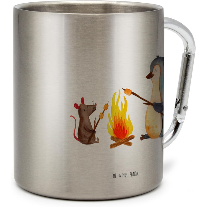 Кружка з карабіном &quotМістер і місіс Панда&quot для багаття &quotПінгвін&quot - подарунок, термокружка, ізольована кружка, робота, термокружка з нержавіючої сталі, нержавіюча сталь, робота, чашка для чаю, термокружка, зефір, життя