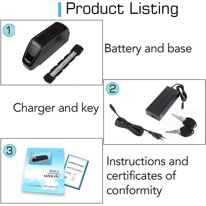 Акумулятор для електровелосипеда Shark 36V / 48V / 52V (15Ah – 25Ah)