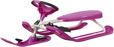 Санки STIGA Snowracer Racing Toboggan Curve Steering Sled для дітей від 7 років рожевого кольору