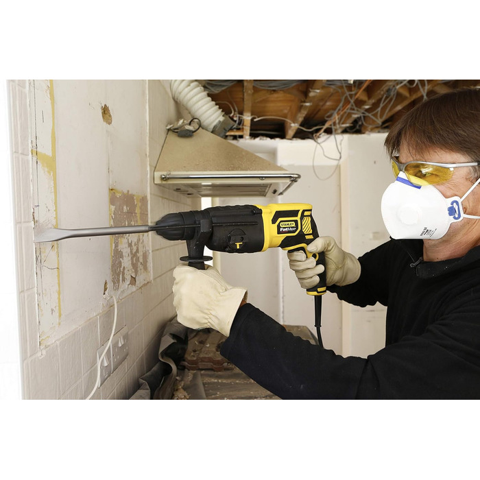 Перфоратор Stanley FatMax 750 Вт SDS-plus FME500K (1,8 джоулів, пневматичний ударний механізм, обертання вправо/вліво, для ударног