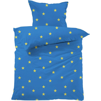 Комплект дитячої постільної білизни Lavea - Linus Kids 100 x 135см 40 x 60см. Дизайн Зірки - Колір Синій 100 бавовна. Висока якіст