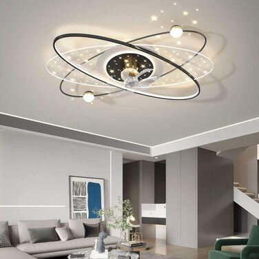 Стельовий світлодіодний світильник PAZWAHF 120 Вт, стельовий вентилятор зі світлодіодним підсвічуванням, регульованою швидкістю ві