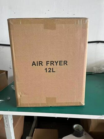 Фритюрниця PRIJESSE 12 л, багатофункціональна фритюрниця з гарячим повітрям, фритюрниця 1800 Вт зі світлодіодним сенсорним екраном, 10 програм, підтримка тепла та функція дегідратора, включаючи брошуру з рецептами та аксесуари 12 л Вертикальний екран