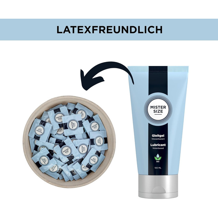 Набір MISTER SIZE 64 мм, 36 презервативів, лубрикант 100 мл