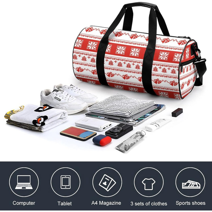 Спортивна дорожня сумка в червоно-білу смужку, унісекс, велика сумка для подорожей та спорту