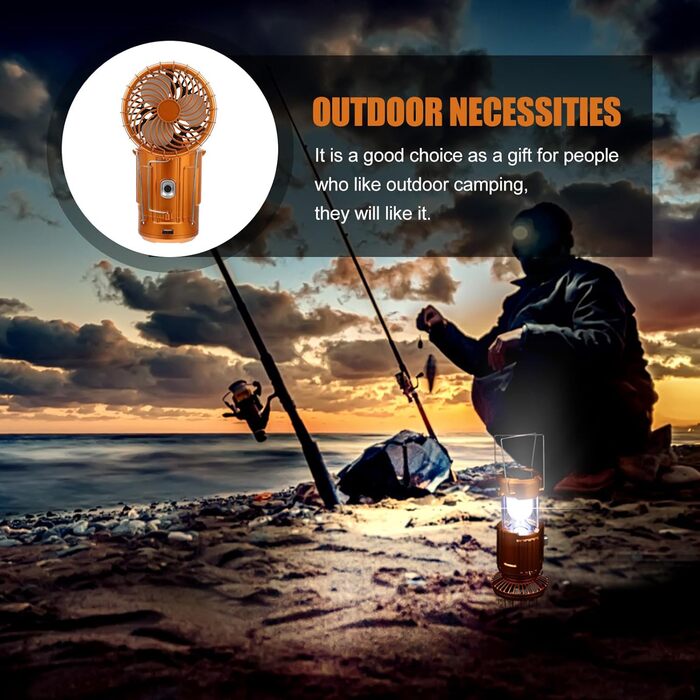 Сонячний світлодіодний багатофункціональний портативний ліхтар для кемпінгу PACKOVE з міцним корпусом, акумуляторний USB, для нічної риболовлі та використання на свіжому повітрі, випадковий колір