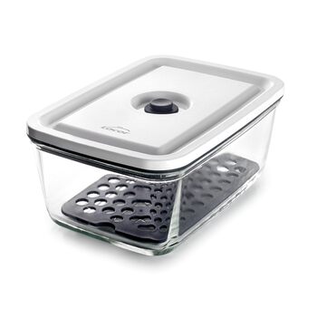Герметичний контейнер для продуктів, 1,5 л, Smart, боросилікатне скло, спеціальний вакуумний клапан, підходить для посудомийної машини, мікрохвильової печі та морозильної камери, 1,5 літри, 69689 -
