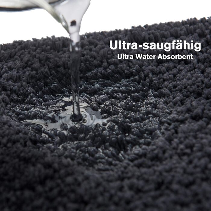 Килимок для ванної кімнати 80см х 50см нековзний килимок для ванної кімнати, що миється в машині М'який водопоглинаючий килимок дл