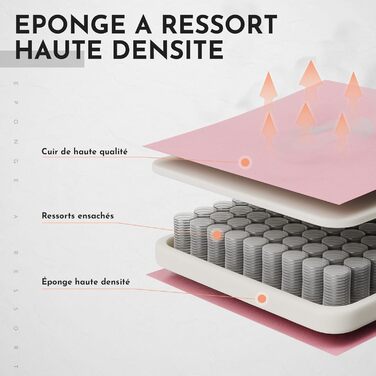 Ігрове крісло, Ігрове крісло, Ергономічне ігрове крісло з підставкою для ніг, Ергономічне офісне крісло з поперековою опорою, Регульована спинка 90-135, Рожевий/Білий