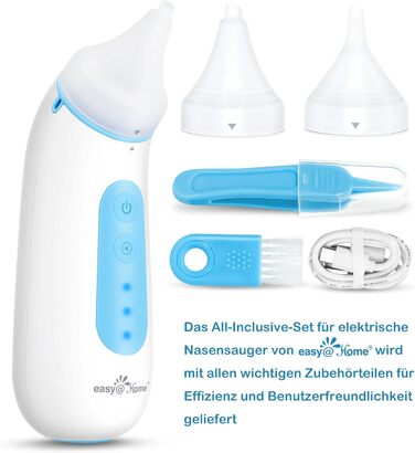 Дитячий електричний назальний аспіратор EasyHome акумуляторний дитячий пилосос, подарунок для новонароджених, малюків, аспіратор д