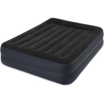 Надувний матрац одномісний Intex Adult Queen Pillow Rest з Fiber-Tech Bip 152 x 203 x 42 см, верх чорний/низ синій