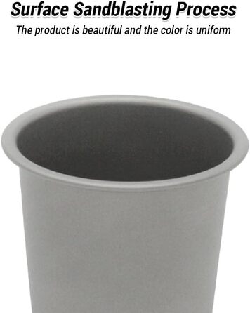 Металева туристична кружка, легка титанова склянка для пива, 220 мл, безшовний дизайн, портативна для подорожей на природі (8 шт.)