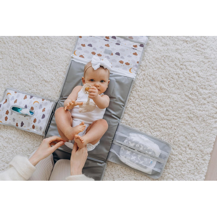 Пеленальний матрацик для подорожей компактний пеленальний матрацик XL - комбінований знімний пеленальний мішок з 6 відділеннями, д