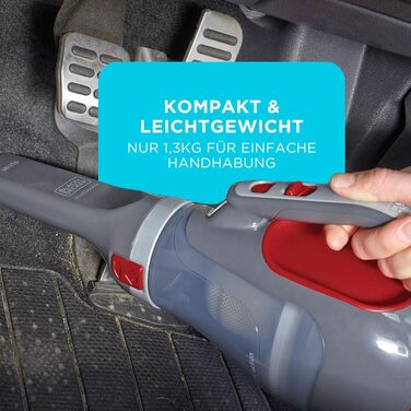 Автомобільний пилосос BlackDecker 12V з насадкою-щіткою, адаптером для підключення до прикурювача, кабелем 5 м, ADV1200