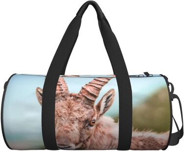 Дорожня сумка-циліндр, сірий єдиноріг на траві, спортивна сумка для чоловіків та жінок, сумка для подорожей, спортивний баул