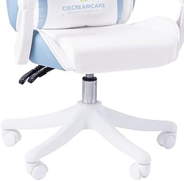 Геймерське крісло в гоночному стилі, ергономічне ігрове крісло з високою спинкою та поперековою опорою, відкидними підлокітниками, підголівником, шкіра, комп&39ютерне крісло керівника з високою спинкою, колір B Blue