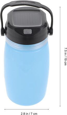 Сонячний чайник USB, чайник із сонячною зарядкою, виготовлений з ABS-пластику та силікону, кемпінговий чайник з нічним світлом, портативний дорожній чайник для кемпінгу та походів на свіжому повітрі