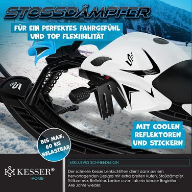 Дитячий снігохід Kesser XR-525, кермовий, з ножними гальмами, синій