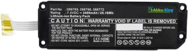 Акумулятор Battery King, сумісний з Bose 088772, 088789, 088796 - Li-Ion 3400mAh - для Bose Soundlink Mini 2