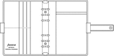 Тримач для календаря Filofax Metropol Ref. 026910 червоний 95 x 171 мм 1 червоний