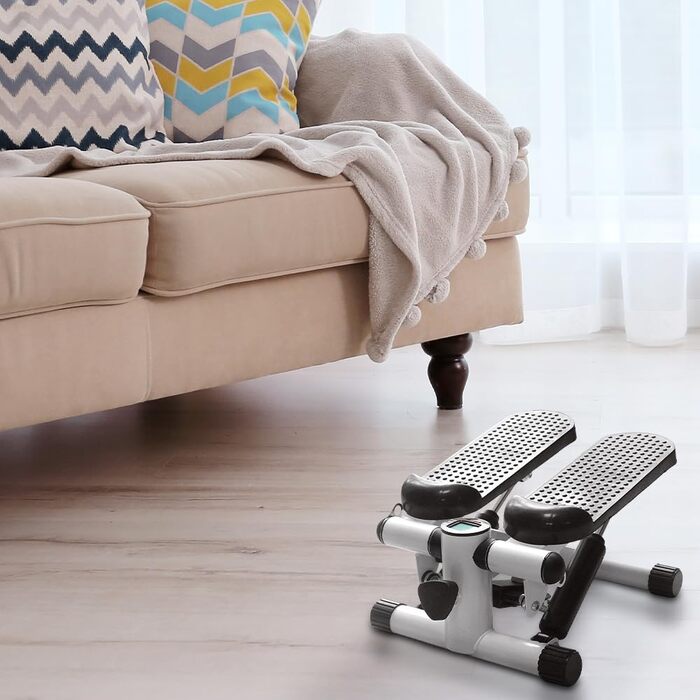 Степер-гойдалка, степер вгору-вниз, степер-гойдалка вгору-вниз з силовими канатами, цілісне тренування, тренажер 2-в-1 до 100 кг, міні-степер для домашнього використання, чорний