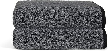 Супер плюшеві банні рушники Brooklinen, набір з 2 шт. , строкаті, чорні, 100 бавовна, найкращі розкішні рушники для спа-центру Чор