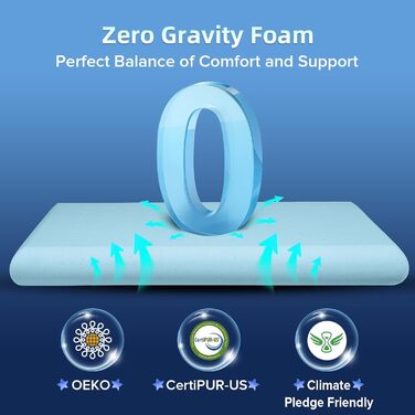 Ультратонка подушка для сну на животі 40x60 Плоска подушка для сну, охолоджувальна плоска ортопедична подушка висотою 2,25 дюйма, подушка з піни з ефектом пам&39яті для сну на животі та спині