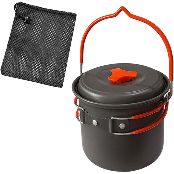 Набір для кемпінгу об&39ємом 1,4 л, термостійкий алюмінієвий сплав, підходить для експедицій у дикій природі