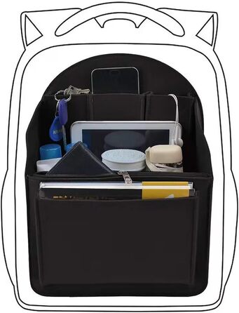 Органайзер для рюкзака з повсті OYUEGE, міні-органайзер для рюкзака, невеликий роздільник для рюкзака, гаманець, легкий нейлон, су