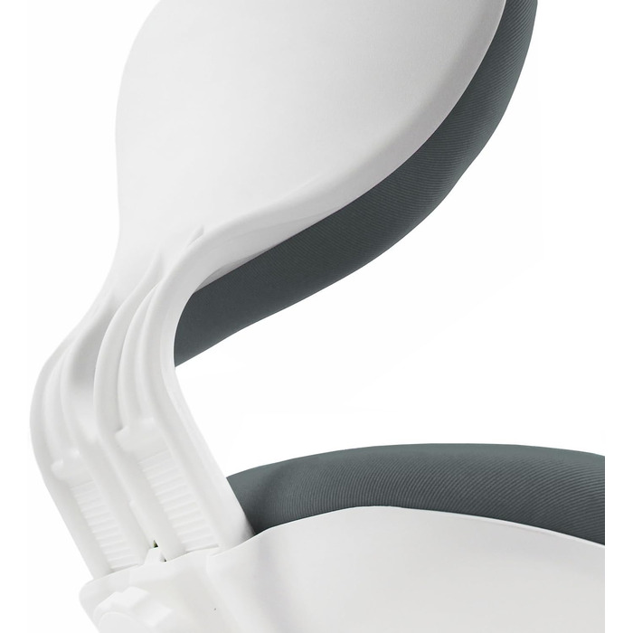 Дитяче та юнацьке обертове крісло Kid VIVO, тканина сірого/білого кольору, дитяче офісне крісло з регульованою по висоті спинкою, 670971