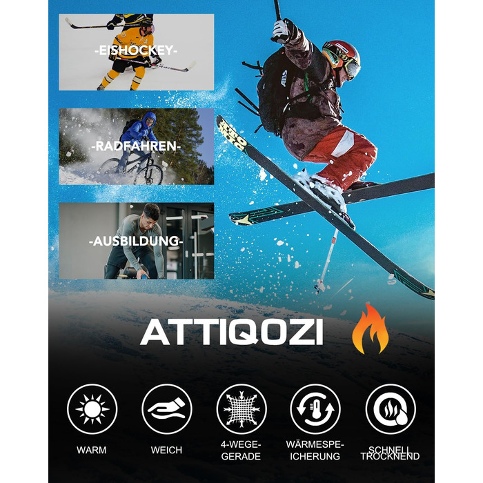 Комплект із 2 чоловічих термобілизни, функціональна білизна, комплект лижної білизни, зимова тепла флісова підкладка, довга білизна, дихаюча термомайка для чоловіків, чорний/чорний, XXL