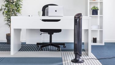 Вт Електричний обігрівач Енергозберігаючий Для використання в приміщенні, Чорний, 22,5 x 21,8 x 81,5 см, 1-в-1 обігрів, 9420 Intense Comfort Hot Ceramic Tower Heater Fan 2400