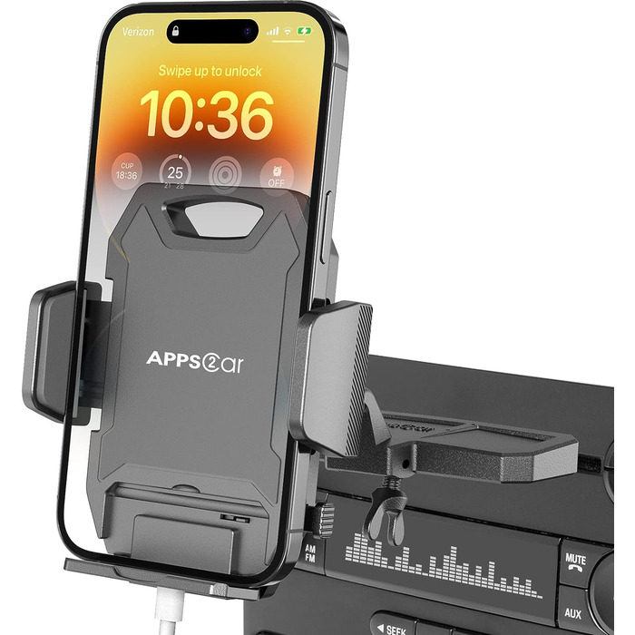 Тримач для мобільного телефону, слот для компакт-дисків, обертання на 360 градусів та керування однією рукою, сумісний з iPhone 13