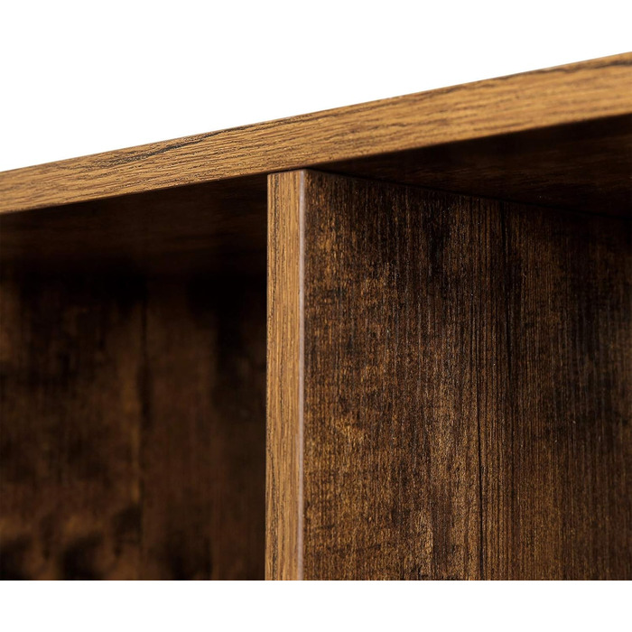 Книжкова полиця VASAGLE, полиця для сходів, перегородка, меблі для зберігання, 6 полиць, для офісу, вітальні, спальні, рустикальний коричневий LBC63BX