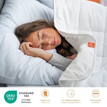 Подушка для сну 70x90 см, гіпоалергенна подушка, можна прати, зроблено в ЄС, сертифіковано Oeko-Tex, велика подушка для сну 70 x 90, подушка для ліжка, Basic 100 1 70 x 90 см