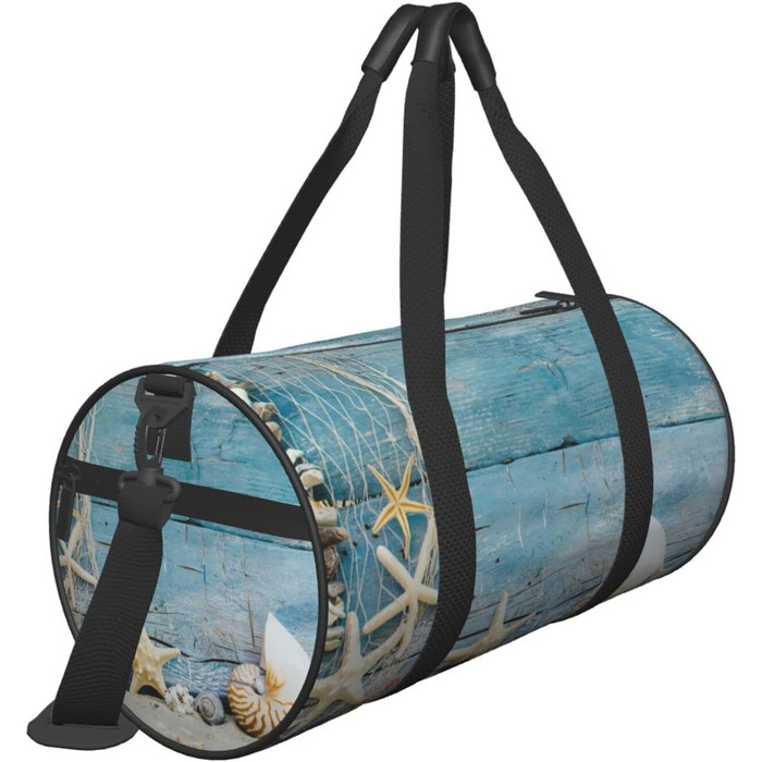 Дорожня сумка-циліндр з мушлевим візерунком, спортивна сумка для чоловіків та жінок, сумка-мішок, спортивна дорожня сумка