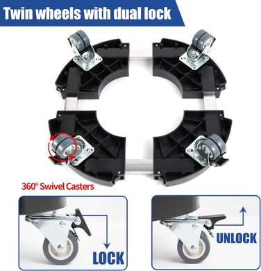 Рослинний валик круглий Ø 40-54см вантажопідйомність 200 кг, рослинний валик на відкритому повітрі з колесами, що обертаються на 3